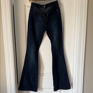 7 For All Mankind Dark Indigo Boot Cut Jeans